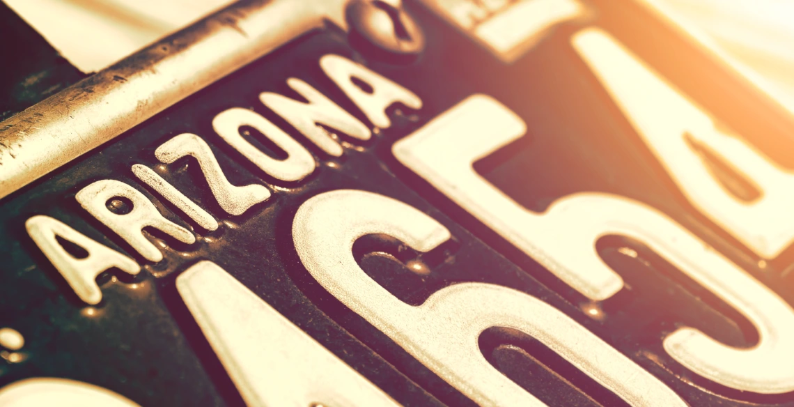 Arizona license plate